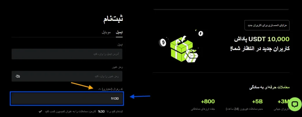 کد رفرال بیت یونیکس